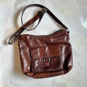 Jack Georges Voyager Collection Hobo Bag with Front Pocket and Adjustable Strap